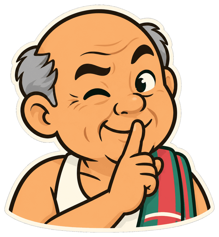 Uncle Lee winking